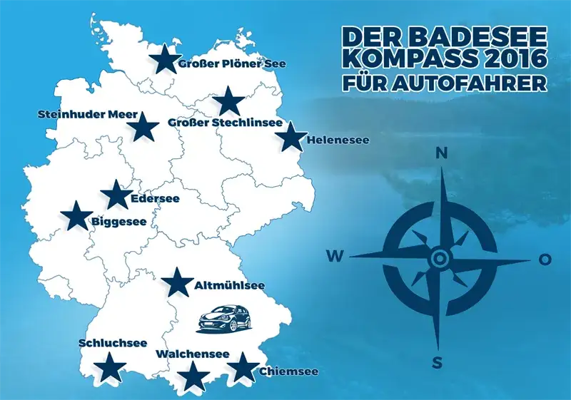 Schönste Seen Deutschlands Übersichtskarte