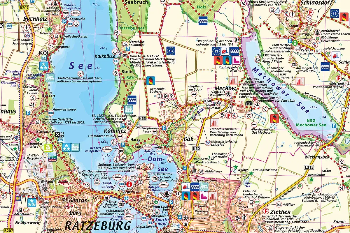 Lauenburgische Seen Übersichtskarte